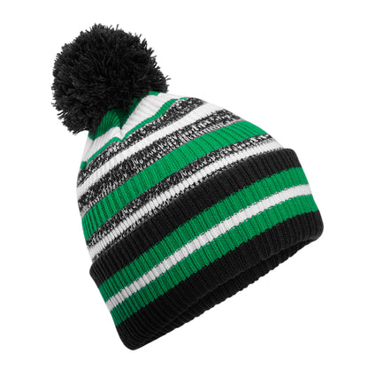 Black-Kelly Green-White - Back - Beechfield Unisex Adult Multi-Sport Fan Beanie