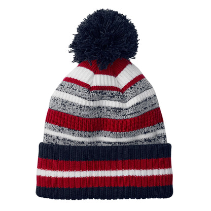 French Navy-Classic Red-White - Front - Beechfield Unisex Adult Multi-Sport Fan Beanie