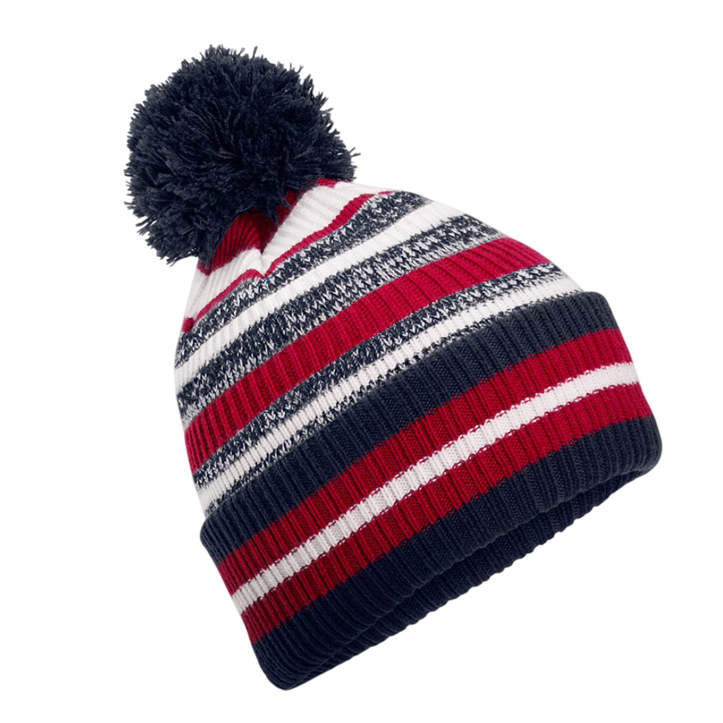 French Navy-Classic Red-White - Back - Beechfield Unisex Adult Multi-Sport Fan Beanie