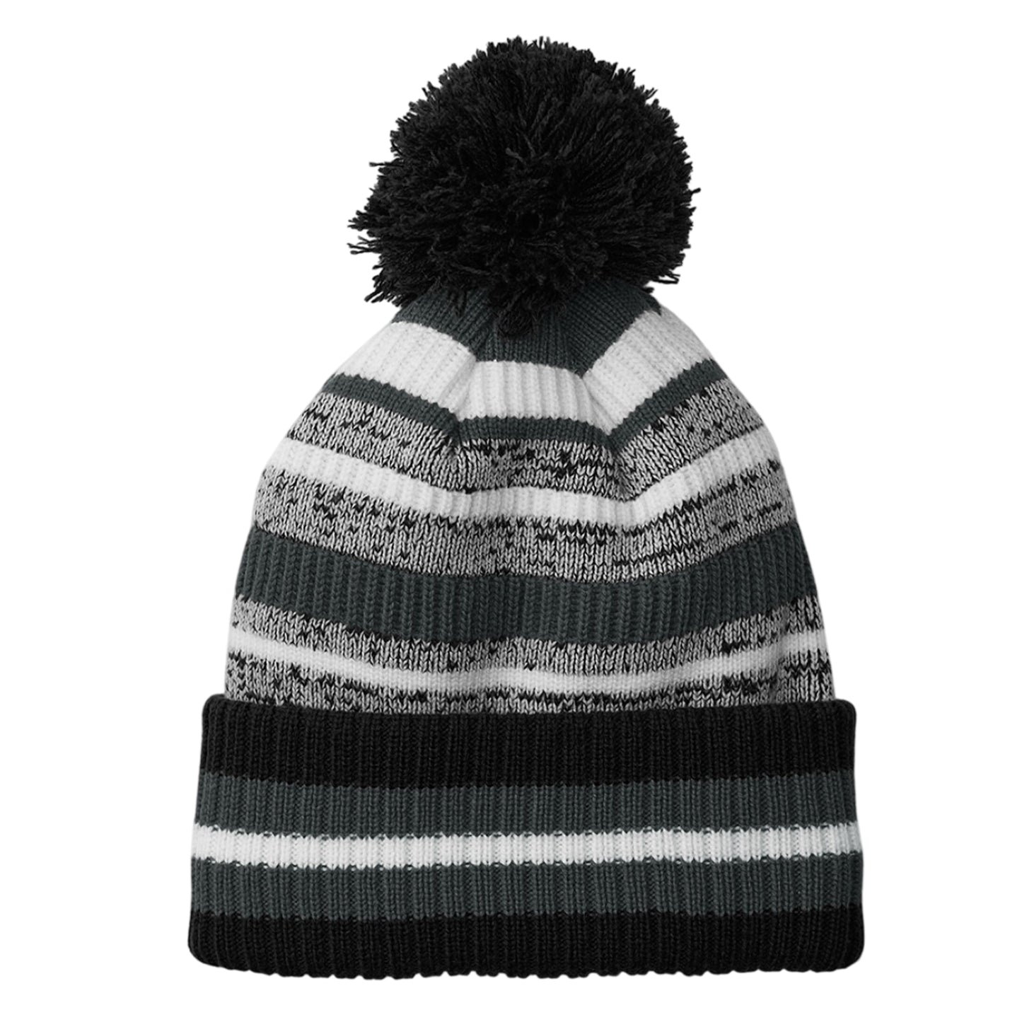 Black-Graphite-White - Front - Beechfield Unisex Adult Multi-Sport Fan Beanie