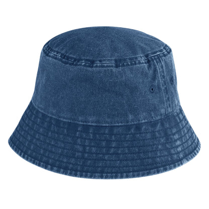 Vintage Denim - Back - Beechfield Childrens-Kids Vintage Bucket Hat