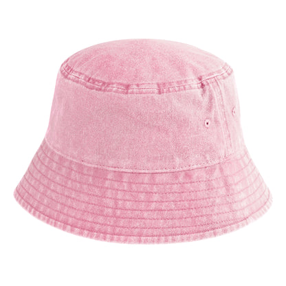 Vintage Dusky Pink - Back - Beechfield Childrens-Kids Vintage Bucket Hat