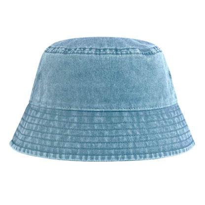 Vintage Light Blue - Front - Beechfield Childrens-Kids Vintage Bucket Hat