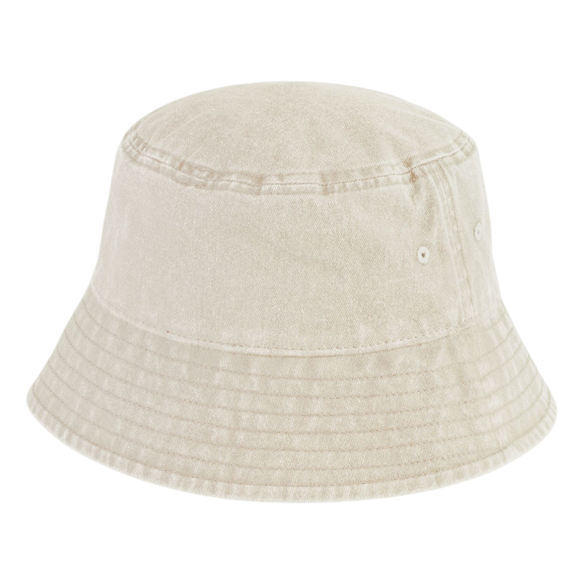 Vintage Sand - Back - Beechfield Childrens-Kids Vintage Bucket Hat