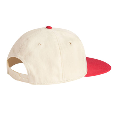 Natural-Red - Back - Beechfield Unisex Adult Contrast 6 Panel Baseball Cap