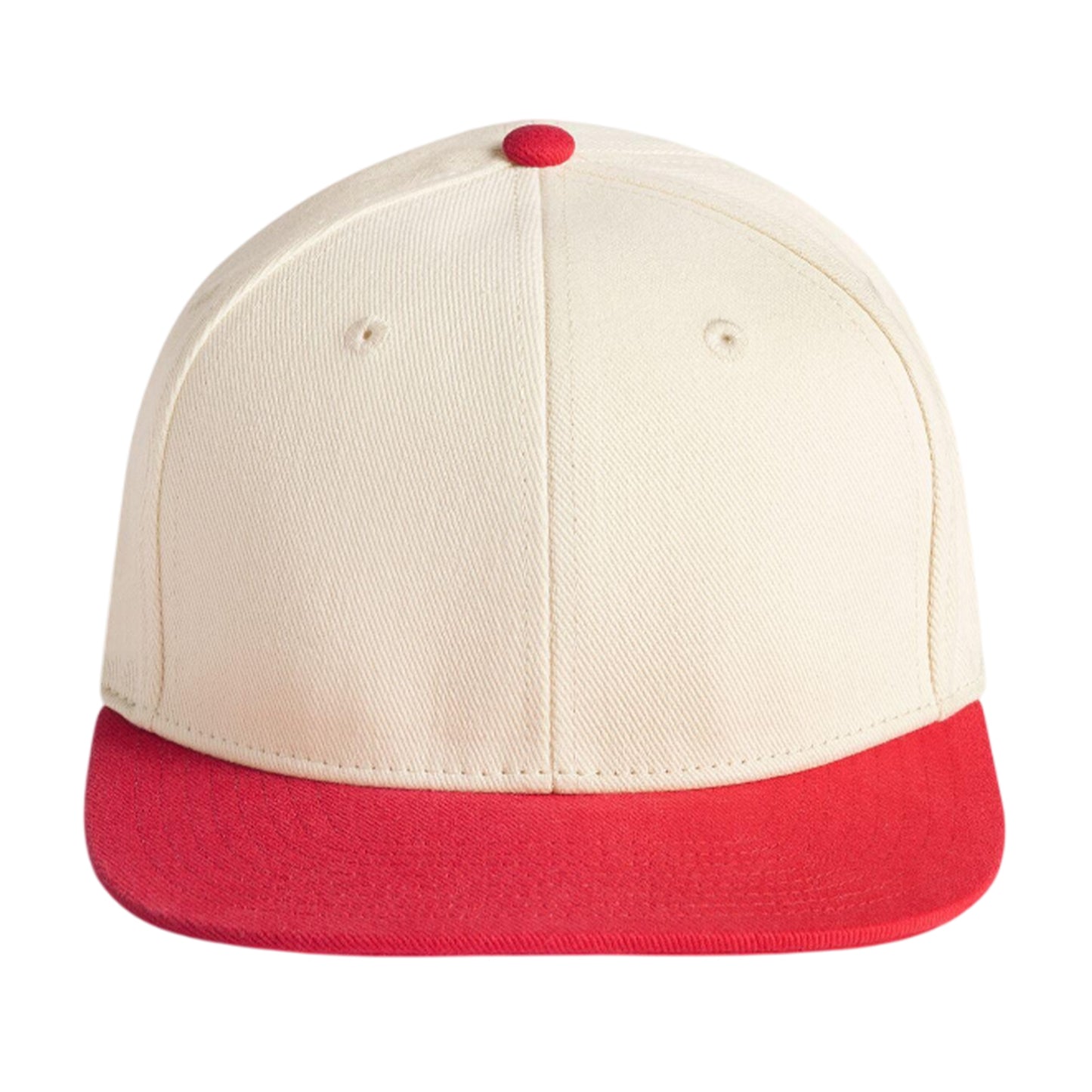 Natural-Red - Side - Beechfield Unisex Adult Contrast 6 Panel Baseball Cap