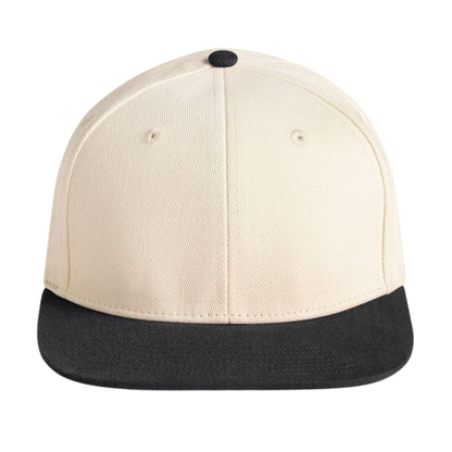 Natural-Black - Side - Beechfield Unisex Adult Contrast 6 Panel Baseball Cap