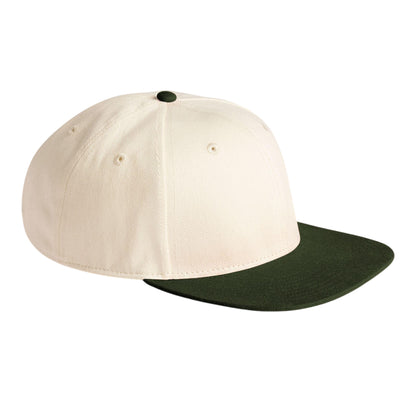 Natural-Dark Olive - Front - Beechfield Unisex Adult Contrast 6 Panel Baseball Cap
