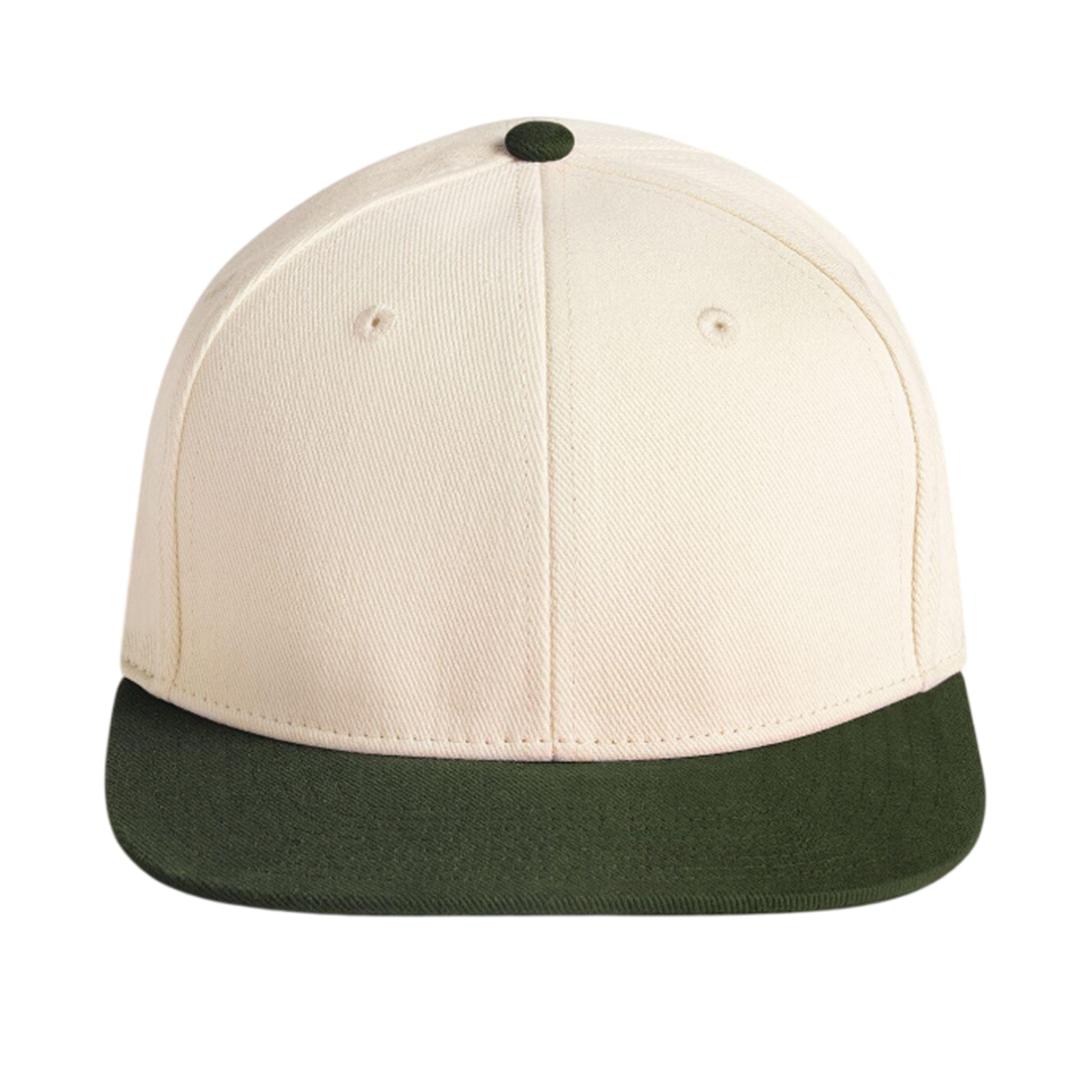 Natural-Dark Olive - Side - Beechfield Unisex Adult Contrast 6 Panel Baseball Cap