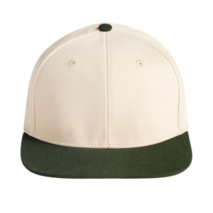Natural-Dark Olive - Side - Beechfield Unisex Adult Contrast 6 Panel Baseball Cap