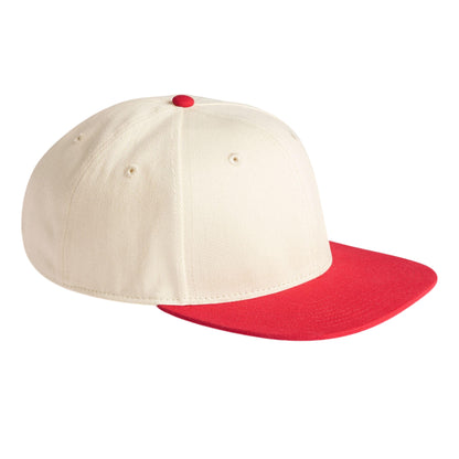 Natural-Red - Front - Beechfield Unisex Adult Contrast 6 Panel Baseball Cap