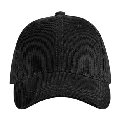 Black - Side - Beechfield Unisex Adult EarthAware Cord Organic Baseball Cap
