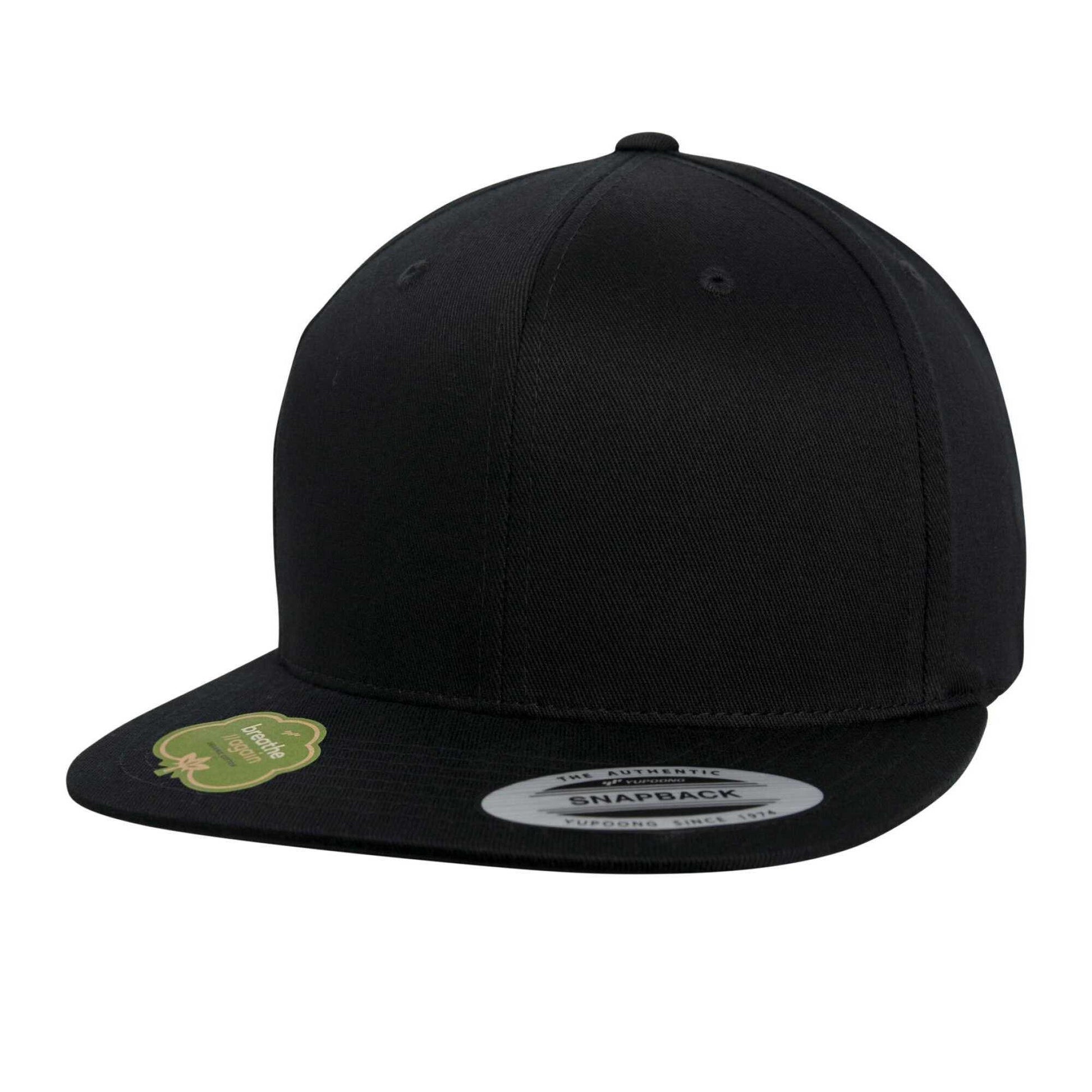 Black - Lifestyle - Flexfit Organic Cotton Snapback Cap
