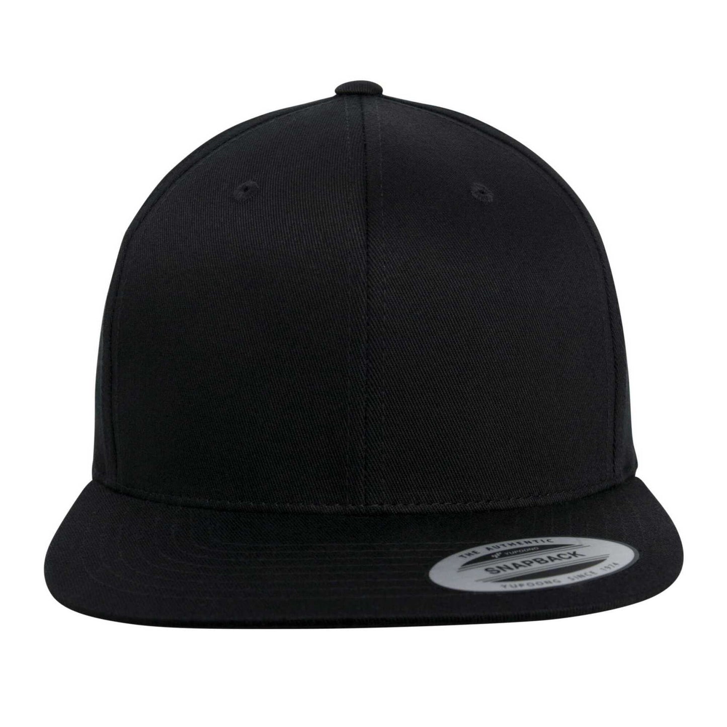 Black - Front - Flexfit Organic Cotton Snapback Cap