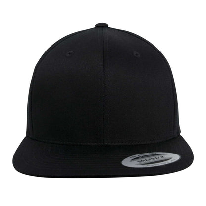 Black - Front - Flexfit Organic Cotton Snapback Cap