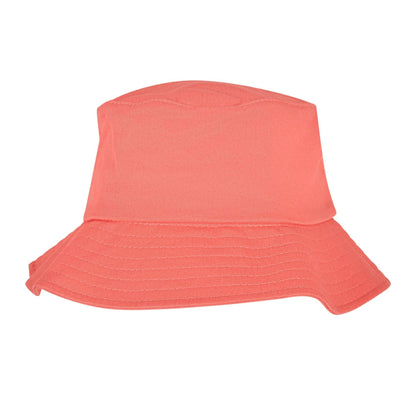 Spiced Coral - Front - Flexfit Unisex Adult Cotton Twill Bucket Hat