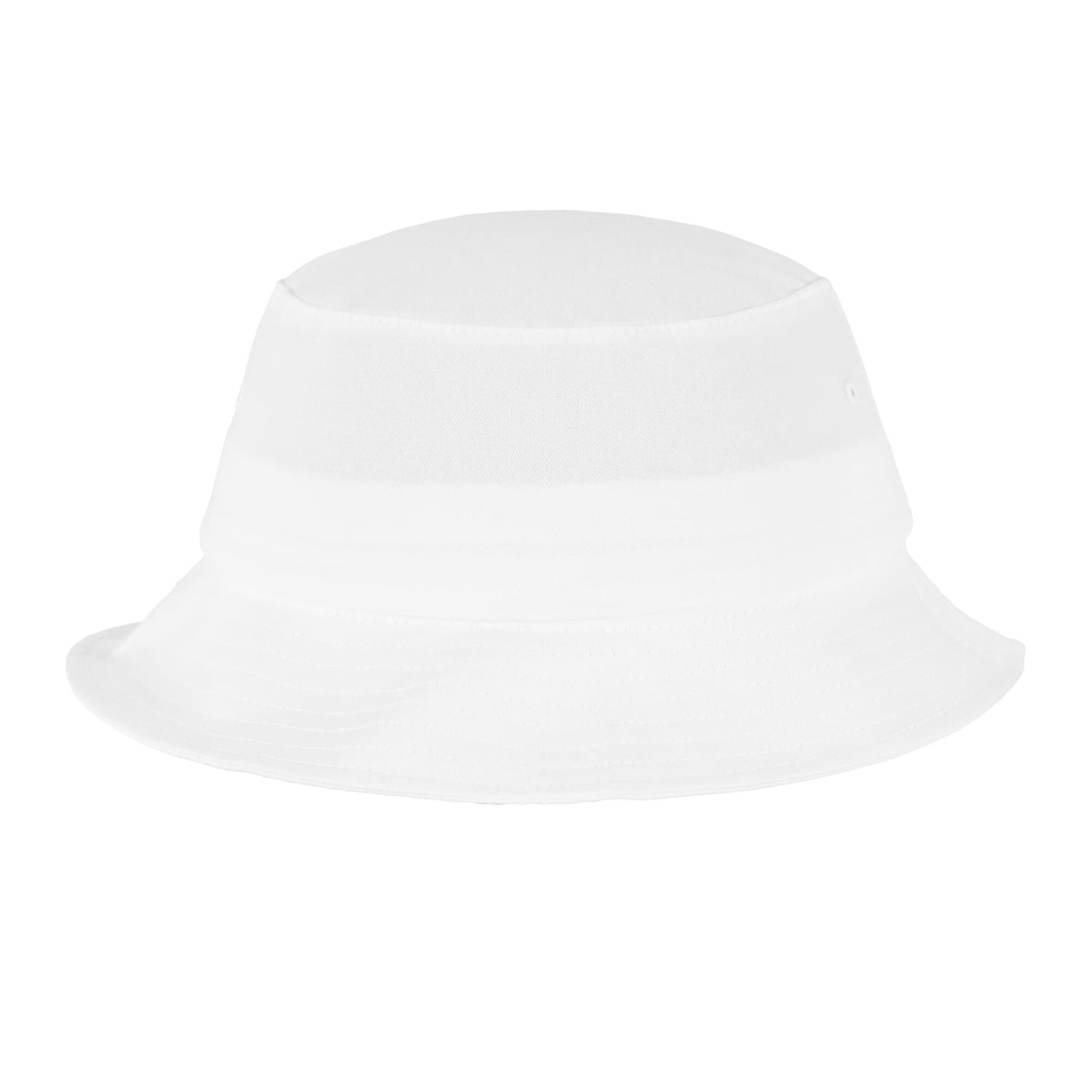 White - Front - Flexfit Unisex Adult Cotton Twill Bucket Hat