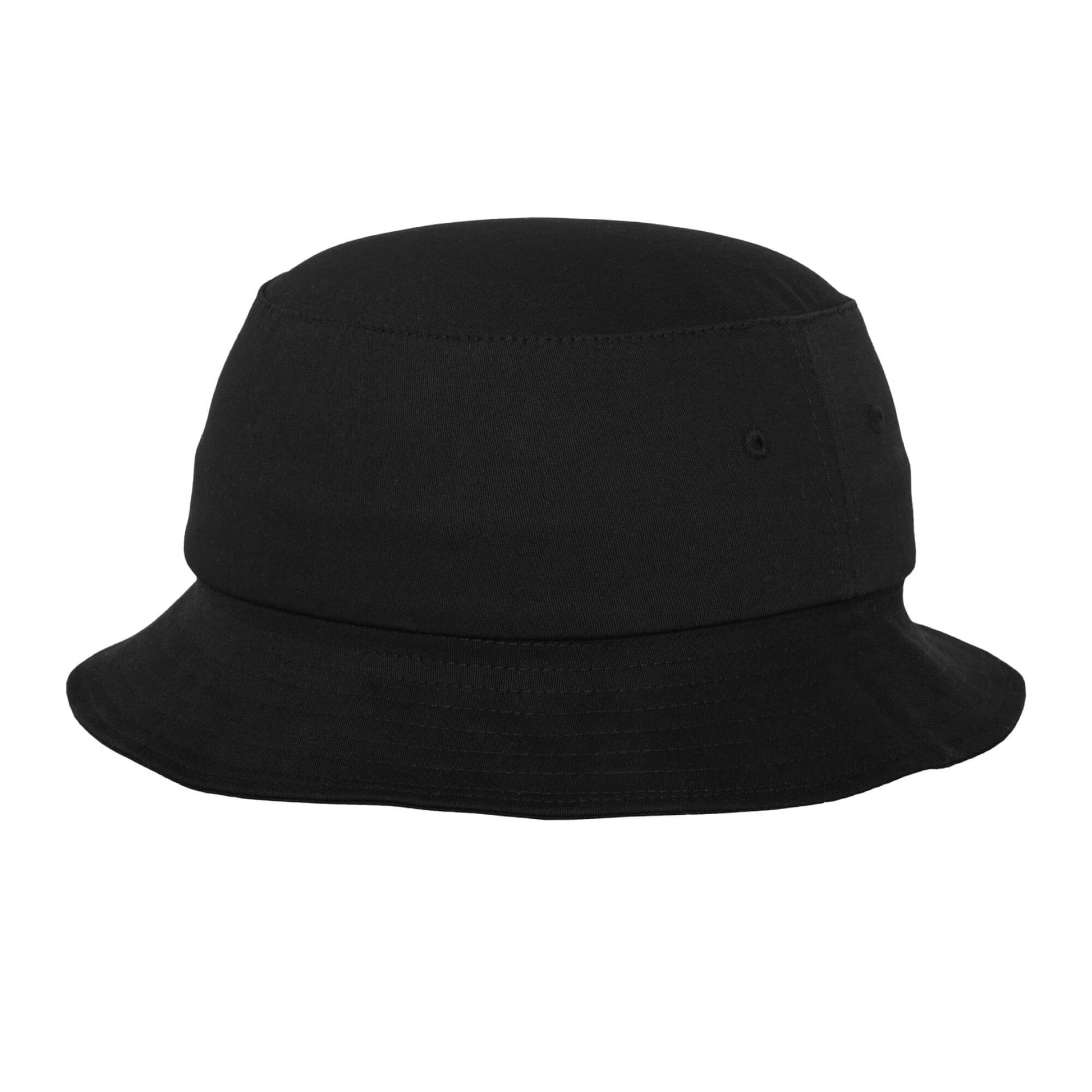 Black - Back - Flexfit Unisex Adult Cotton Twill Bucket Hat
