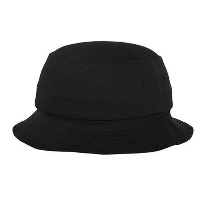 Black - Back - Flexfit Unisex Adult Cotton Twill Bucket Hat