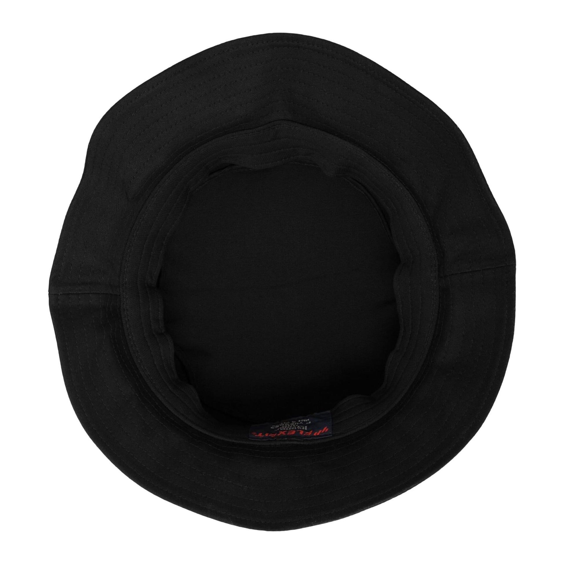 Black - Side - Flexfit Unisex Adult Cotton Twill Bucket Hat