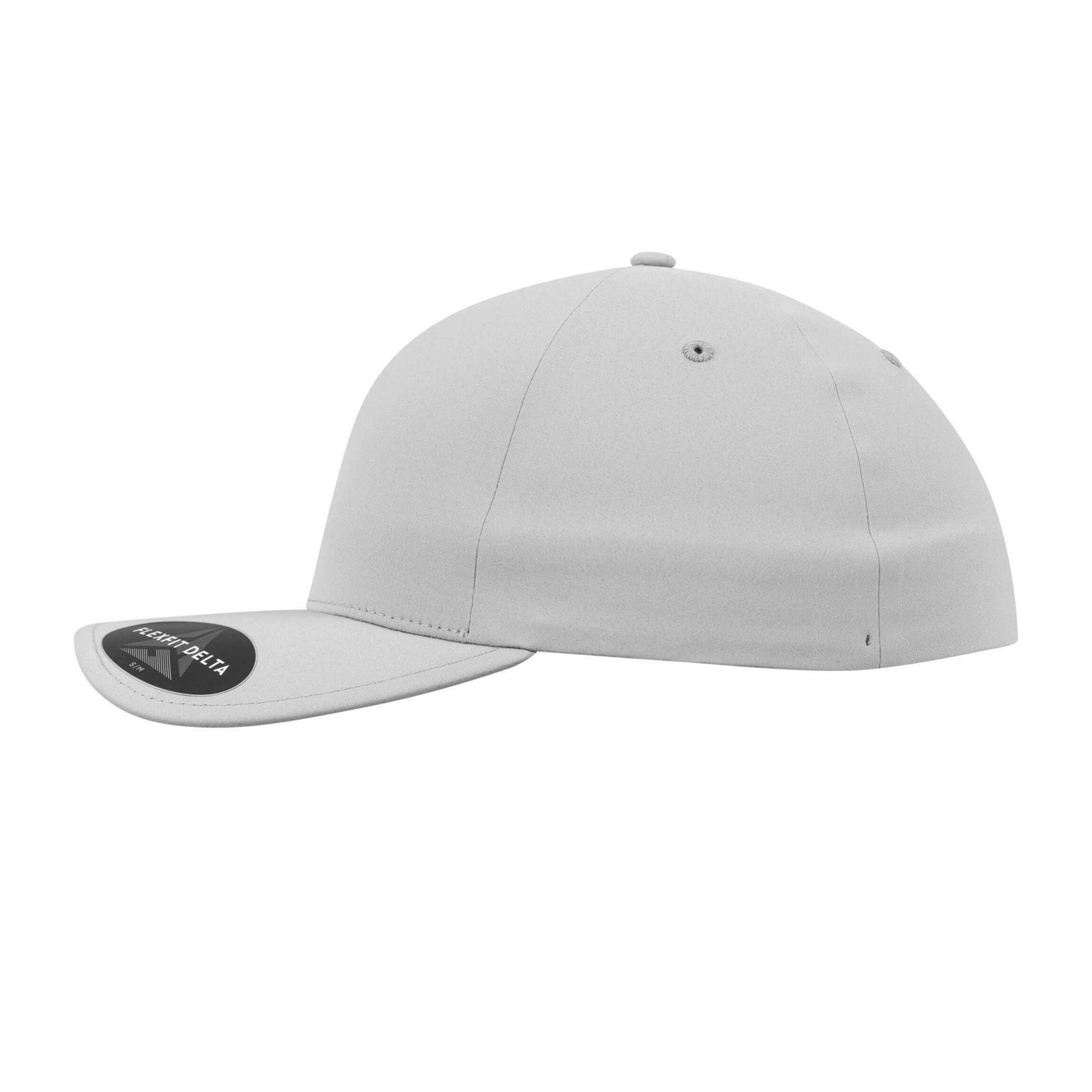 Silver - Side - Flexfit Delta Carbon Cap