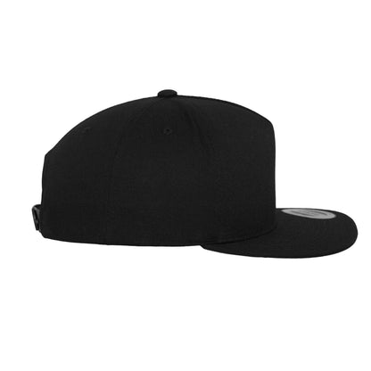Black - Lifestyle - Flexfit 5 Panel Cotton Twill Snapback Cap