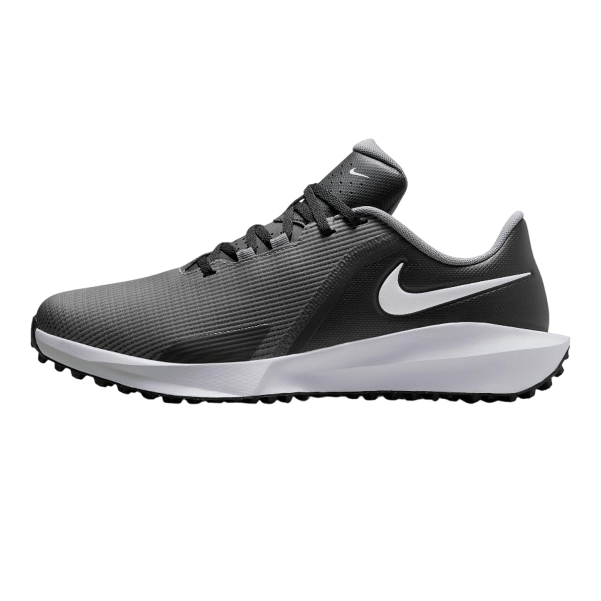 Black-White-Smoke Grey - Side - Nike Golf Mens Infinity Trainers