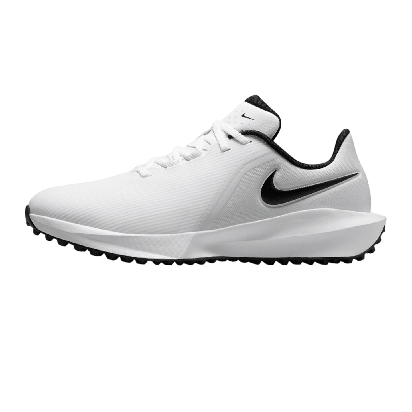 White-Black-Pure Platinum - Side - Nike Golf Mens Infinity Trainers