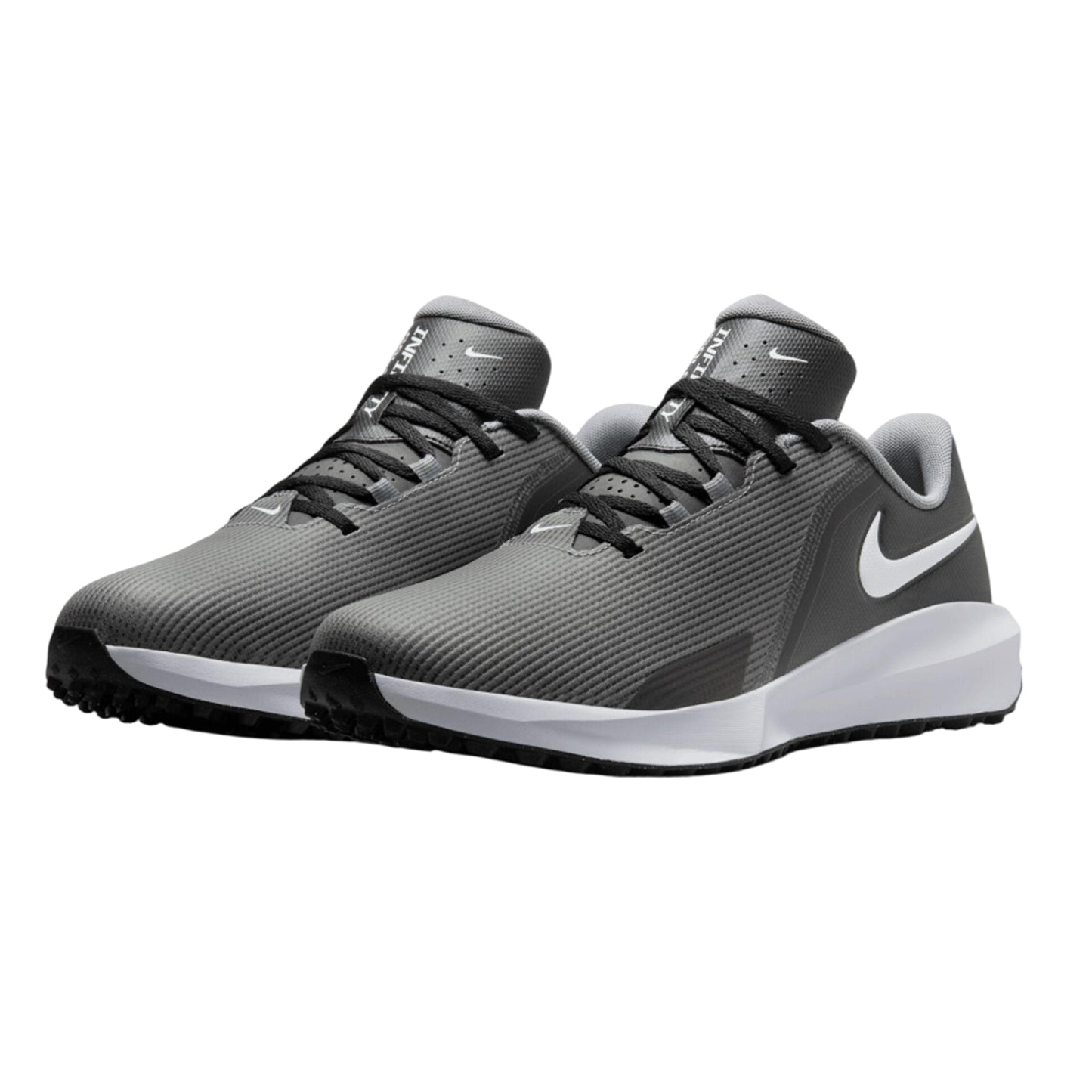 Black-White-Smoke Grey - Front - Nike Golf Mens Infinity Trainers