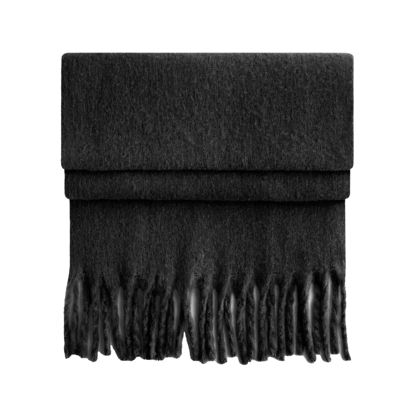 Black - Front - Beechfield Fluffy Scarf