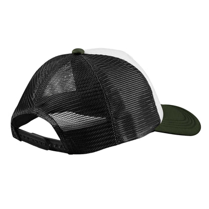 Black-Dark Olive - Back - Beechfield Unisex Adult Retro 5 Panel Trucker Cap