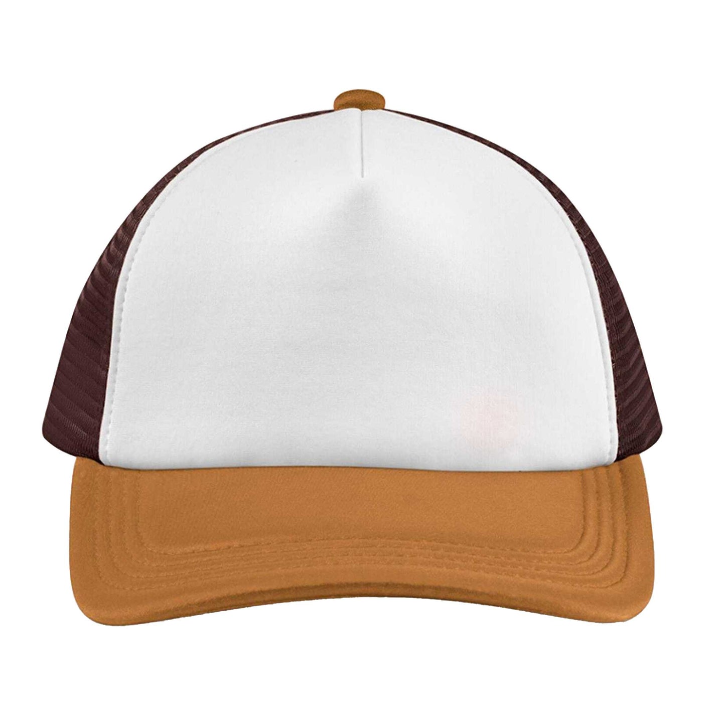 Chocolate-Dark Amber - Side - Beechfield Unisex Adult Retro 5 Panel Trucker Cap