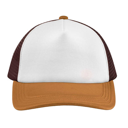 Chocolate-Dark Amber - Side - Beechfield Unisex Adult Retro 5 Panel Trucker Cap