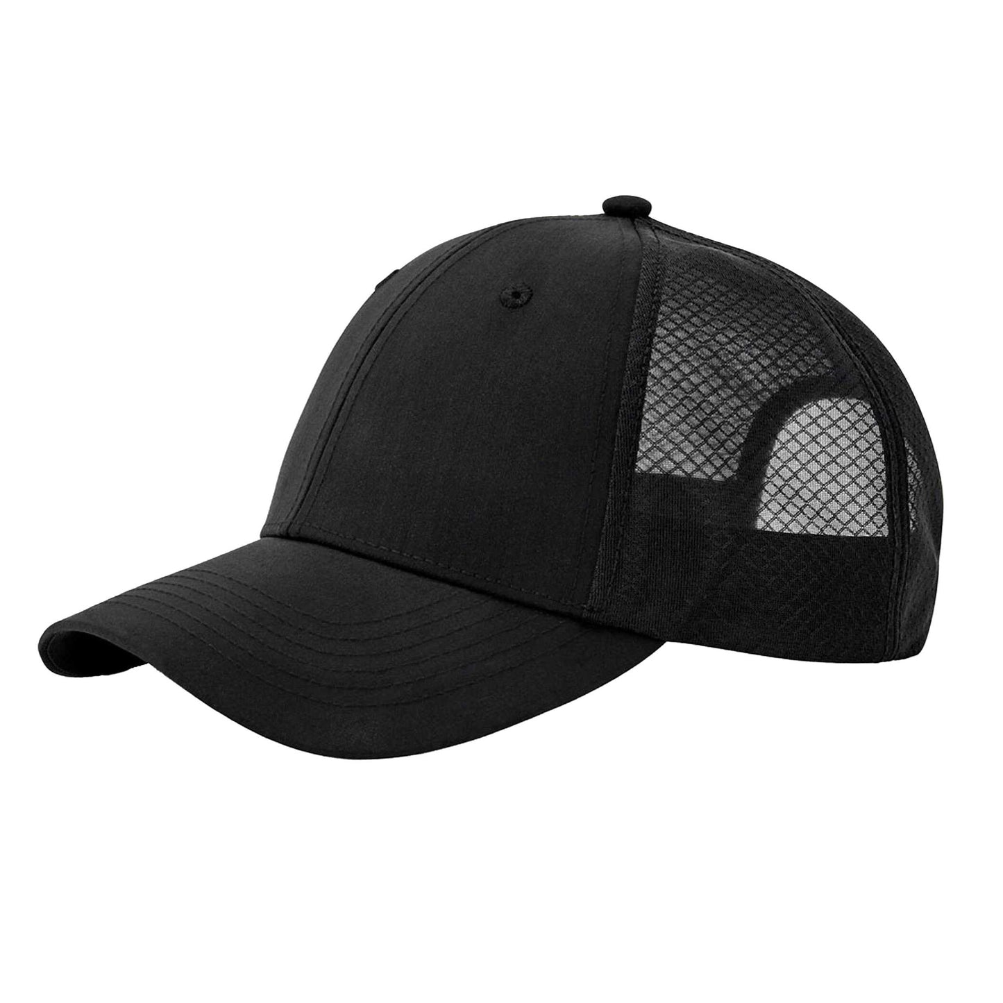 Black - Back - Beechfield Unisex Adult Technical Mesh Trucker Cap