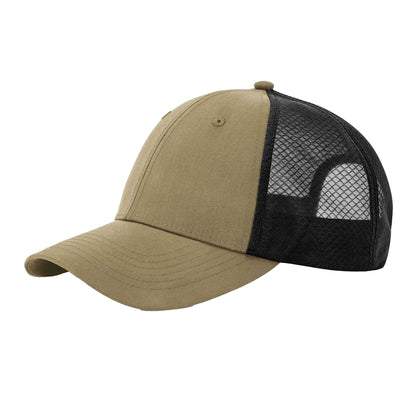 Desert Sand-Black - Back - Beechfield Unisex Adult Technical Mesh Trucker Cap