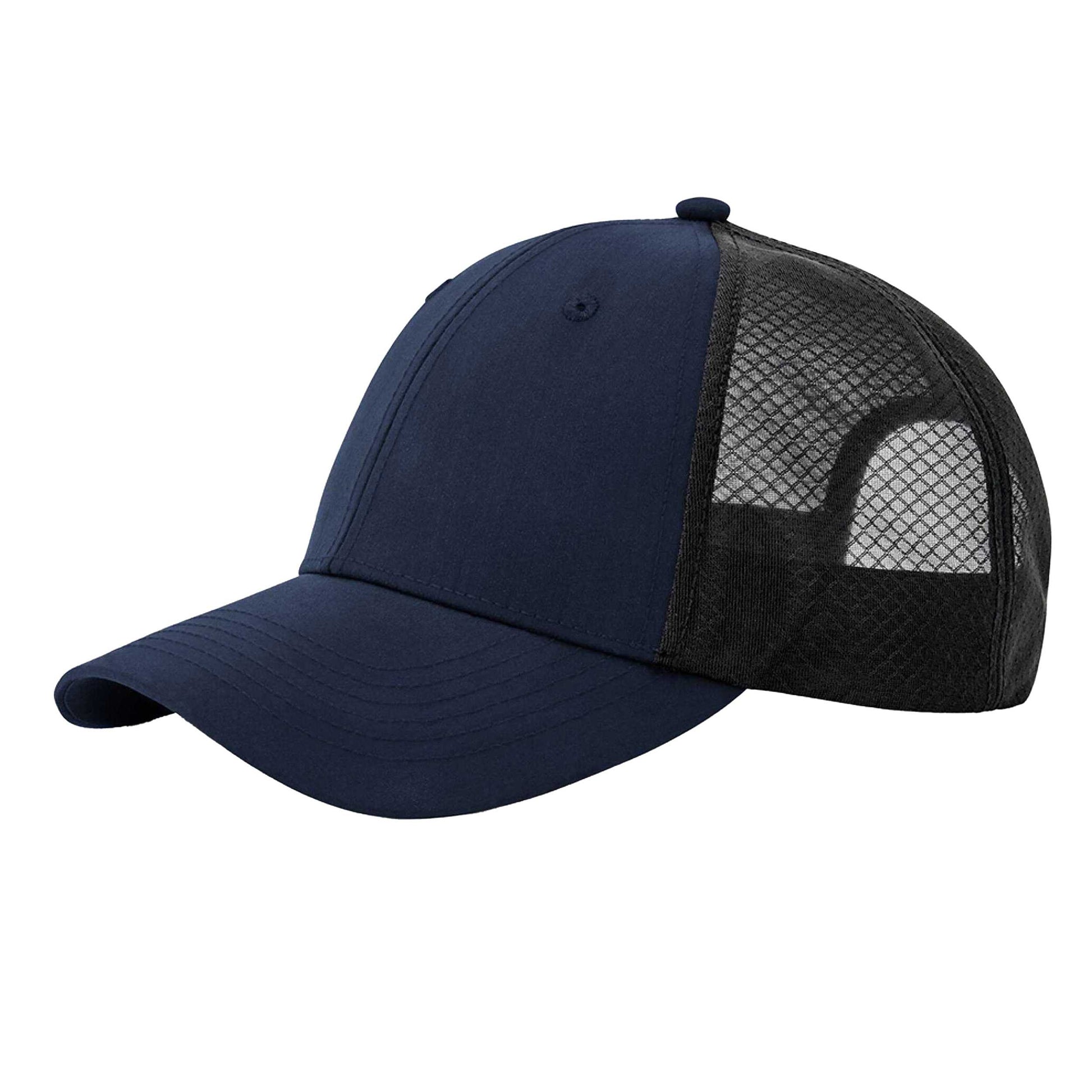 Navy-Black - Back - Beechfield Unisex Adult Technical Mesh Trucker Cap