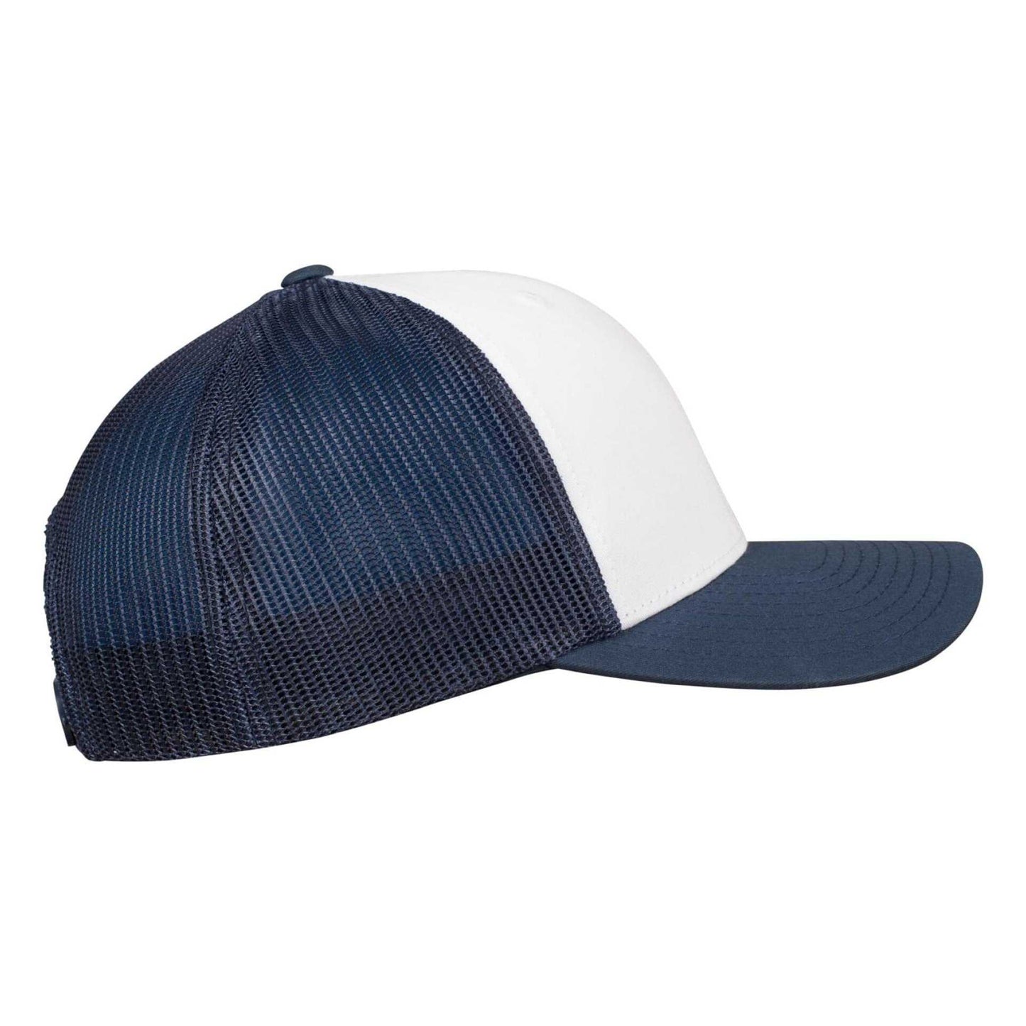 Navy-White - Lifestyle - Flexfit Unisex Adult Retro Colour Block Trucker Cap