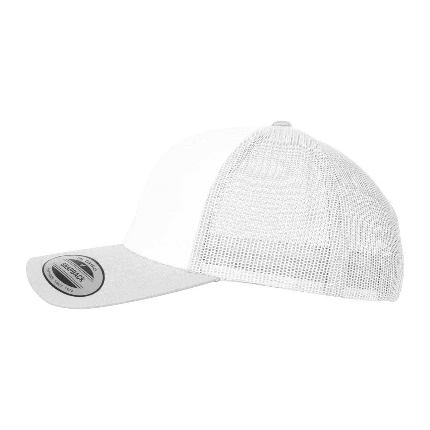 Silver-White - Side - Flexfit Unisex Adult Retro Colour Block Trucker Cap