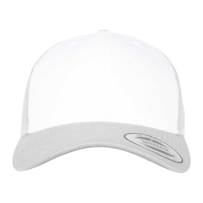 Silver-White - Pack Shot - Flexfit Unisex Adult Retro Colour Block Trucker Cap