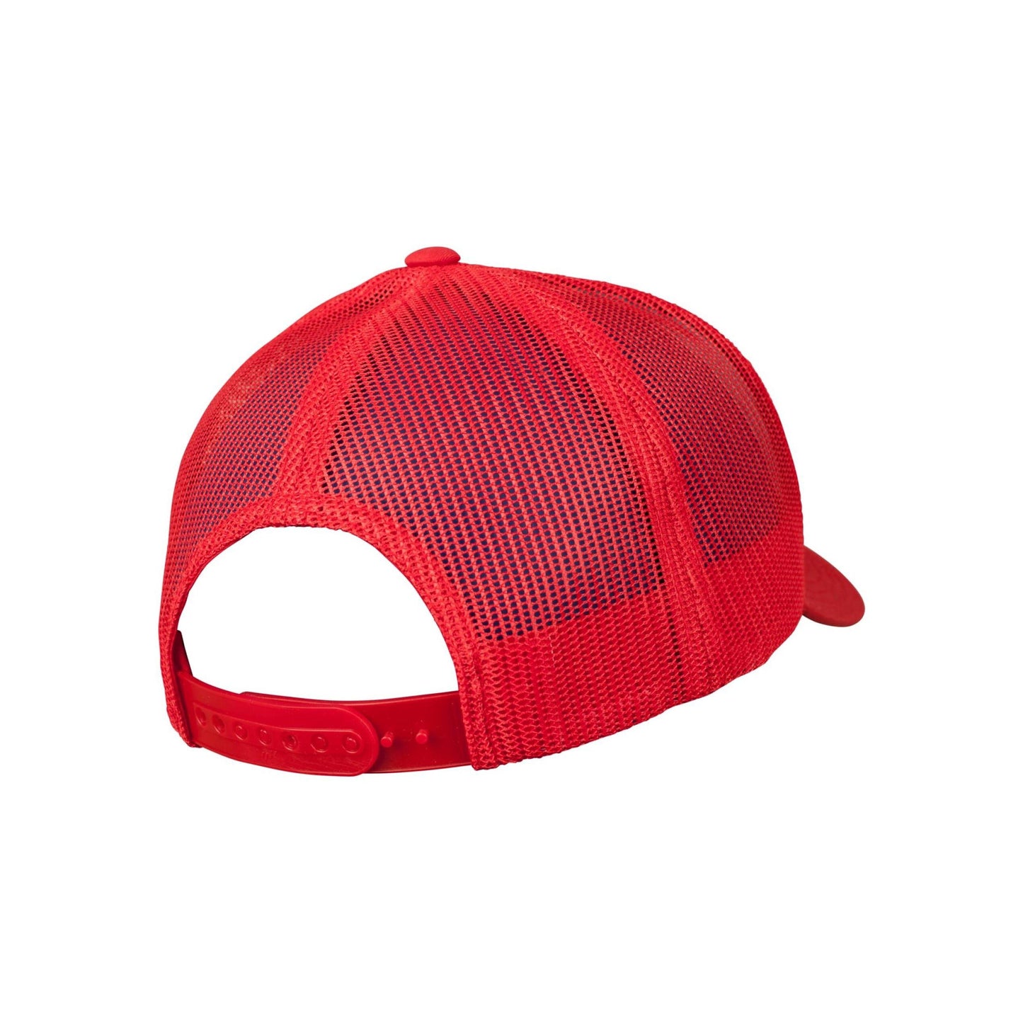 Red-White - Close up - Flexfit Unisex Adult Retro Colour Block Trucker Cap