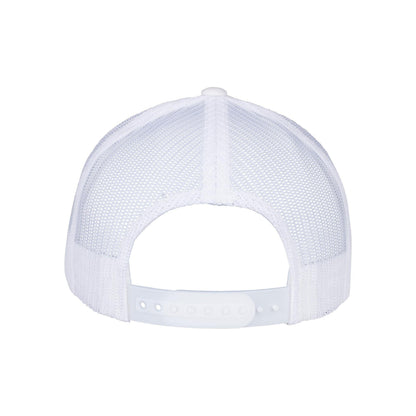 White - Side - Flexfit Unisex Adult Retro 5 Panel Trucker Cap