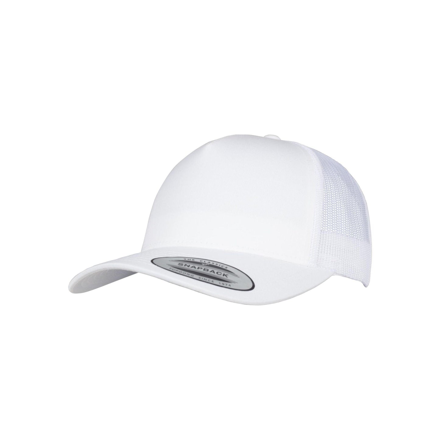White - Lifestyle - Flexfit Unisex Adult Retro 5 Panel Trucker Cap