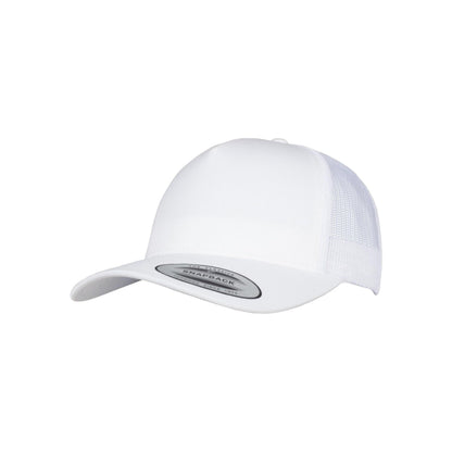 White - Lifestyle - Flexfit Unisex Adult Retro 5 Panel Trucker Cap