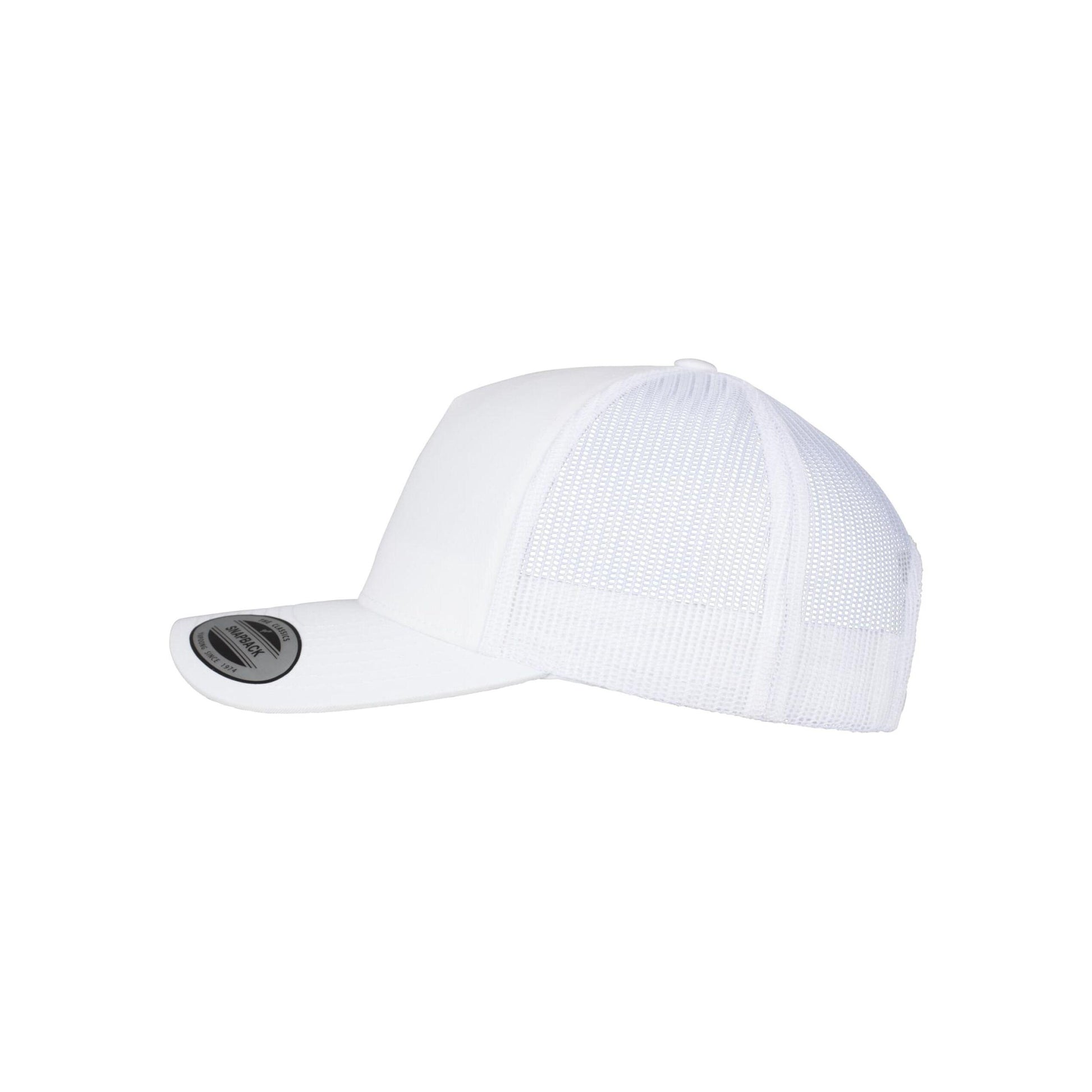 White - Pack Shot - Flexfit Unisex Adult Retro 5 Panel Trucker Cap