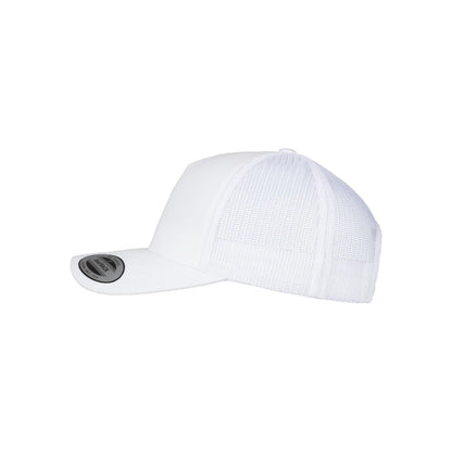 White - Pack Shot - Flexfit Unisex Adult Retro 5 Panel Trucker Cap