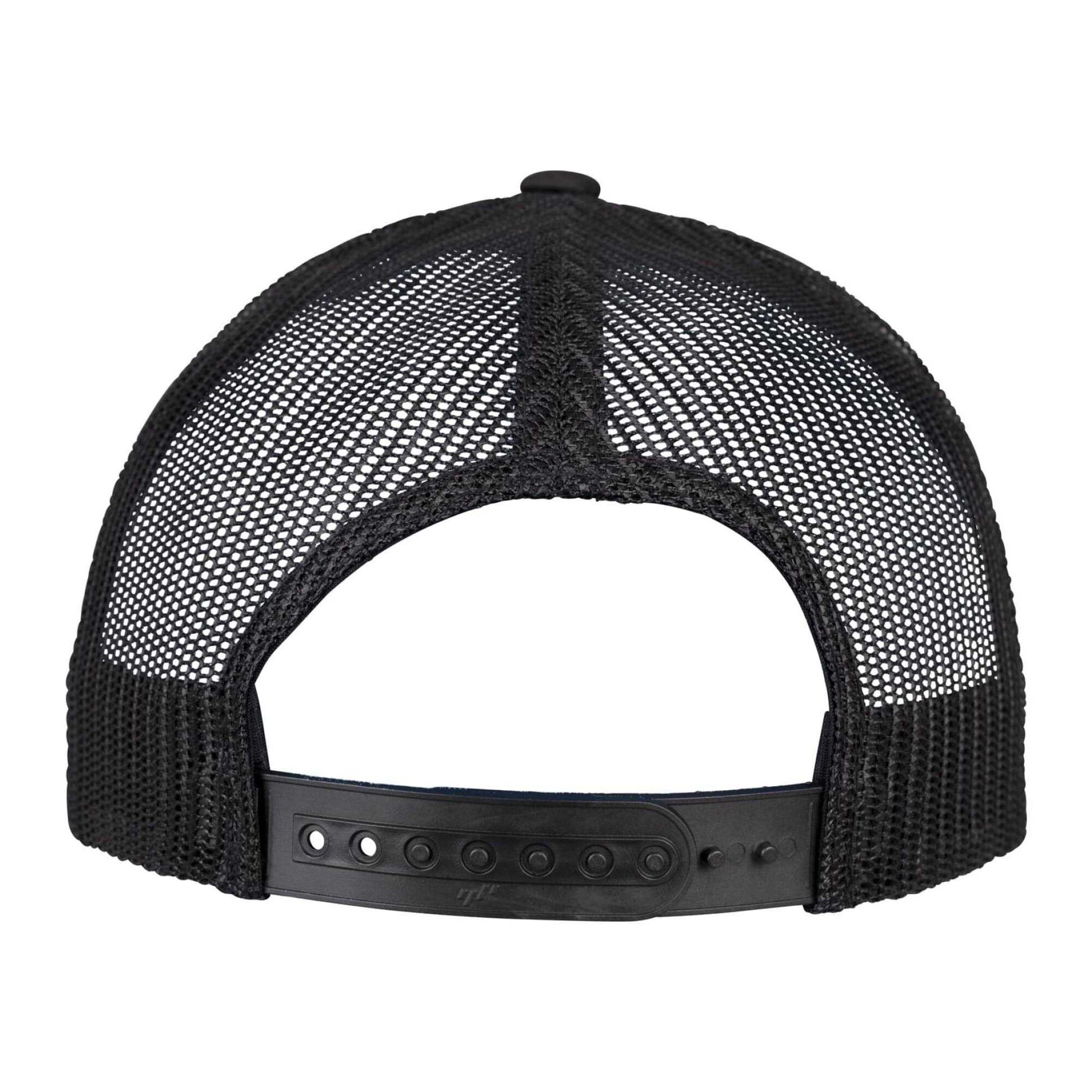 Black - Back - Flexfit Unisex Adult Retro 5 Panel Trucker Cap