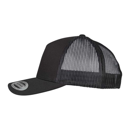 Charcoal - Front - Flexfit Unisex Adult Retro 5 Panel Trucker Cap
