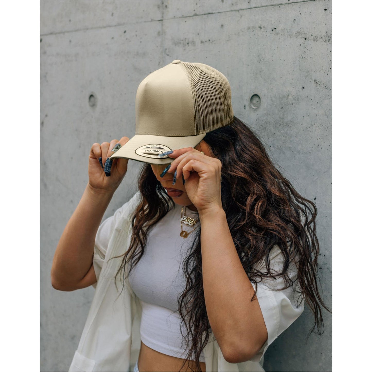 Khaki Brown - Front - Flexfit Unisex Adult Retro 5 Panel Trucker Cap