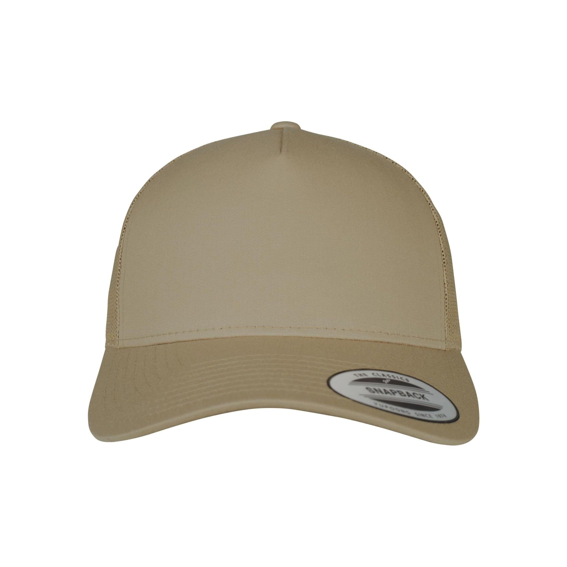 Khaki Brown - Back - Flexfit Unisex Adult Retro 5 Panel Trucker Cap