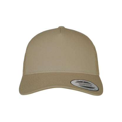 Khaki Brown - Back - Flexfit Unisex Adult Retro 5 Panel Trucker Cap